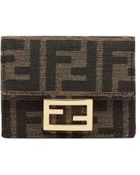 Fendi - Ff Motif Tri-Fold Wallet - Lyst