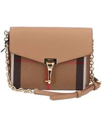 Burberry - Checkered Logo Satchel Bag - Lyst