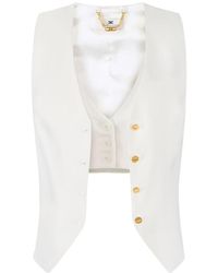 Elisabetta Franchi - Crêpe Waistcoat - Lyst