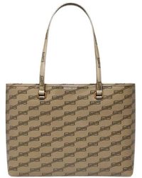 Balenciaga - Signature Bb Canvas Tote Bag - Lyst