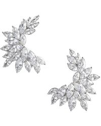 Self-Portrait - Crystal Cuff Earrings - Lyst