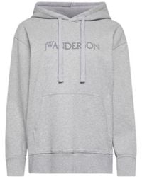 JW Anderson - Jw Anderson Logo Lettering Drawstring Hoodie - Lyst
