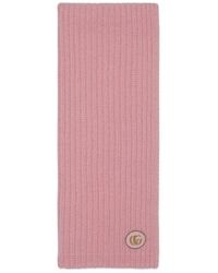 Gucci - Logo Patch Knit Scarf - Lyst