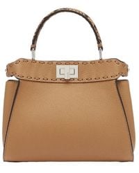 Fendi - Cappuccino-Colored Selleria Bag With 220Hand-Sewn Stitches - Lyst