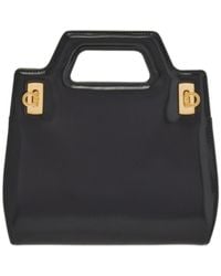 Ferragamo - Ferragamo Wanda Flip-Lock Fastened Mini Tote Bag - Lyst