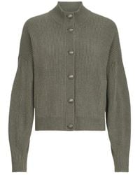 Brunello Cucinelli - Cashmere English Rib Cardigan With Monili - Lyst