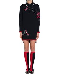 Thom Browne - Hector Icon 4-Bar Stripe Intarsia-Knit Polo Dress - Lyst