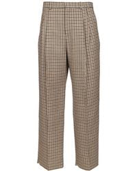 Emporio Armani - Pleated Wide-Leg Trousers - Lyst