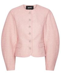 ROTATE BIRGER CHRISTENSEN - Textured Bouclé Cocoon Sleeve Jacket - Lyst