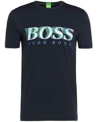 BOSS - T-Shirt With Round Neck And Short Sleeves - Lyst