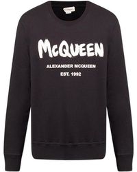 McQueen - Graphic-Print Crewneck Sweatshirt - Lyst