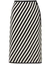 Posse - Darcy Striped Midi Skirt - Lyst