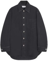 Lanvin - Cocoon Button-Up Denim Shirt - Lyst