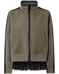 Sacai - Pleated Tech-Jersey Blouson Jacket - Lyst