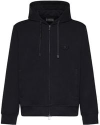 Emporio Armani - Zip-Through Logo Hoodie - Lyst