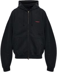 Vetements - Long-Sleeved Hooded Sweatshirt - Lyst