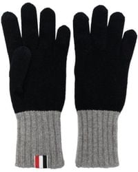 Thom Browne - Rwb Stripe Knitted Gloves - Lyst