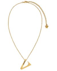 Versace - Logo-Engraved Necklace - Lyst