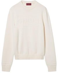 Gucci - Logo Intarsia Knit Jumper - Lyst
