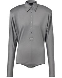 Mugler - Jersey Polo Bodysuit - Lyst