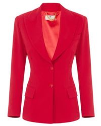 Elisabetta Franchi - Lightweight Crêpe Jacket With Laces - Lyst