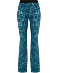 Versace Jeans Couture - Couture Lace-Detailed Flared Trousers - Lyst