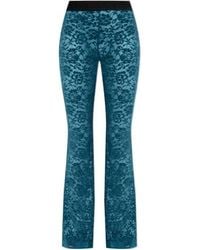 Versace Jeans Couture - Couture Lace-Detailed Flared Trousers - Lyst
