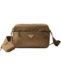 Prada - Logo Plaque Crossbody Bag - Lyst