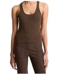 Vince - Scoop-Neck Ribbed Tank Top - Lyst