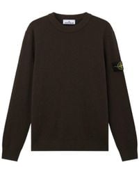 Stone Island - Loose-Fit Crewneck Jumper With Ribbed Trims - Lyst