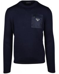Prada - Dark Logo Pullover - Lyst