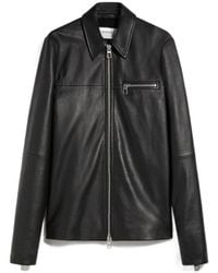 Sportmax - Zipped Leather Jacket - Lyst