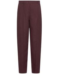 Marella - Linen Canvas Chino Trousers - Lyst
