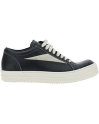 Rick Owens - Contrast Panel Low-Top Sneakers - Lyst