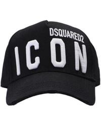 DSquared² - Icon Logo Embroidered Distressed Baseball Cap - Lyst