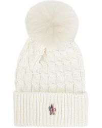 Moncler - Grenoble Pompom Cable Knit Beanie - Lyst
