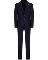 Tagliatore - Single-Breasted Textured Suit - Lyst