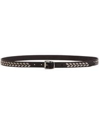Lemaire - Almond Studded Slim Belt - Lyst