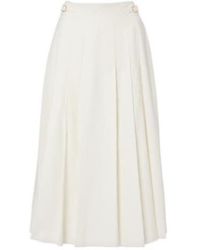 Gabriela Hearst - Wesley Pleated Cotton Corduroy Midi Skirt - Lyst