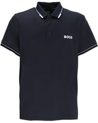 BOSS - Boss Logo Printed Short-Sleeved Polo Shirt - Lyst