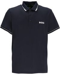 BOSS - Boss Logo Printed Short-Sleeved Polo Shirt - Lyst