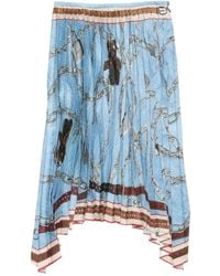 Acne Studios - Pleated All-Over Print Midi Skirt - Lyst