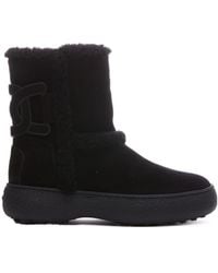 Tod's - Tods Logo Patch Boots - Lyst
