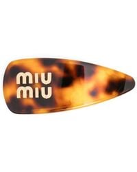 Miu Miu - Logo-Lettering Clasp Fastened Hair Clip - Lyst