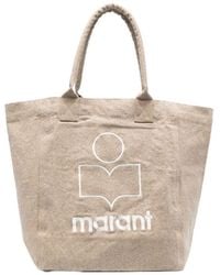 Isabel Marant - Yenky Logo-Embroidered Cotton Tote Bag - Lyst