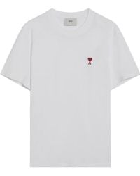 Ami Paris - Round Neck Short Sleeve T-Shirt - Lyst