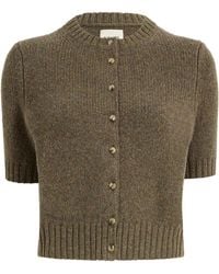 KHAITE - Nora Short-Sleeve Cardigan - Lyst