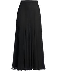 Chloé - Solid-Color Chiffon A-Line Skirt - Lyst