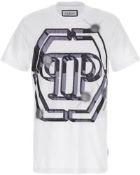 Philipp Plein - T-Shirt With Round Neck And Short Sleeves - Lyst