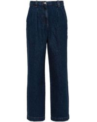 A.P.C. - High-Rise Wide-Leg Jeans - Lyst